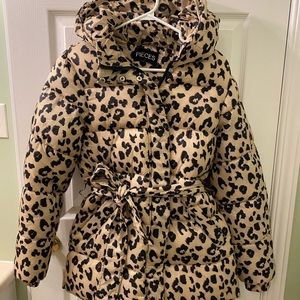ASOS leopard puff coat